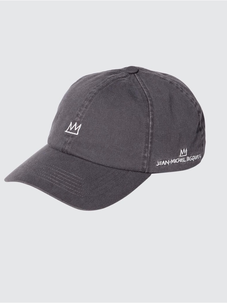 Uniqlo X Jean-Michel Basquiat Crown Logo Cap - Dark Grey / Charcoal (Nwot)